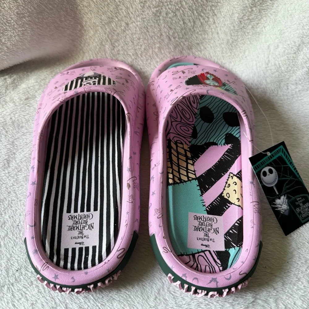Nightmare Before Christmas Sandals Girls Size 6 Multi‎ Colored Slides Shoes New